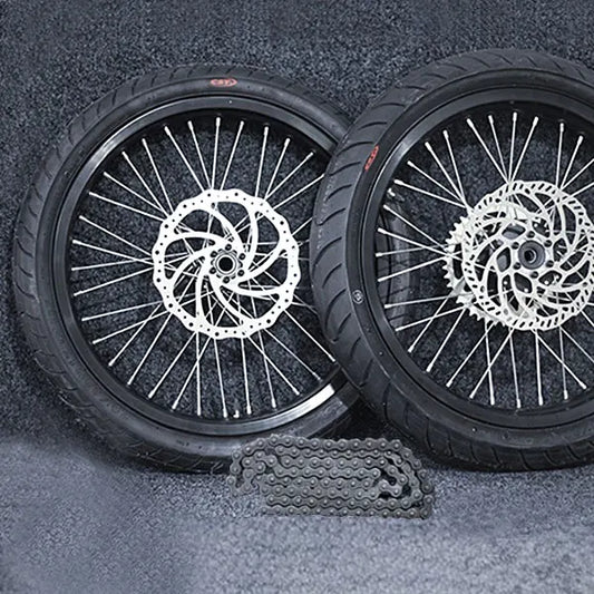Super moto wheelset 17" /Chain Combo For surron LBX