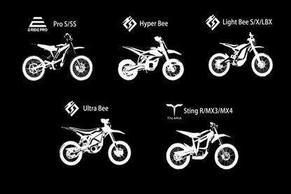 VN Designs foot lock for Sur-Ron light bee Stainless Steel & Black Mixed Color